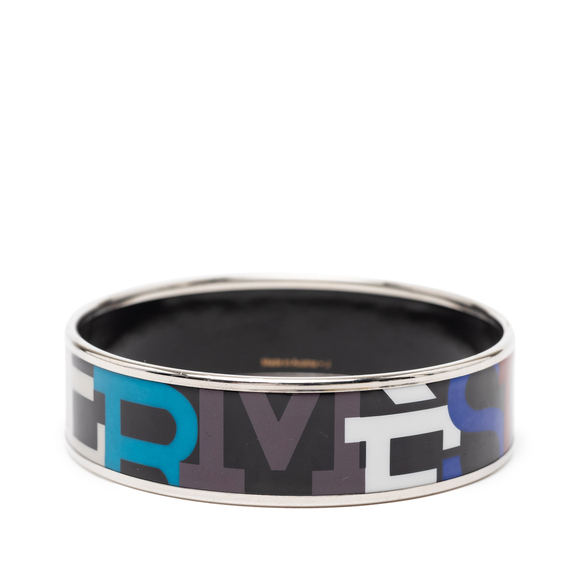 Pre-Loved Hermes Wide Capitales Enamel Bangle 65 - Picture 3 of 5